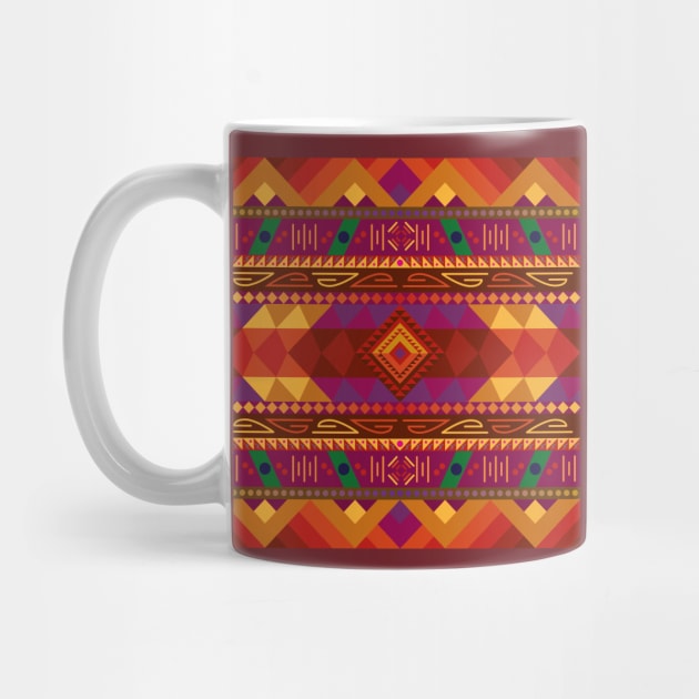 Native American Warm Pattern Design by JDP Designs